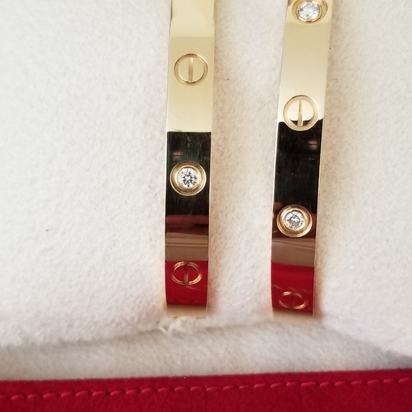 Cartier Jewelry - Cartier love bracelet 18K with 4 Diamonds